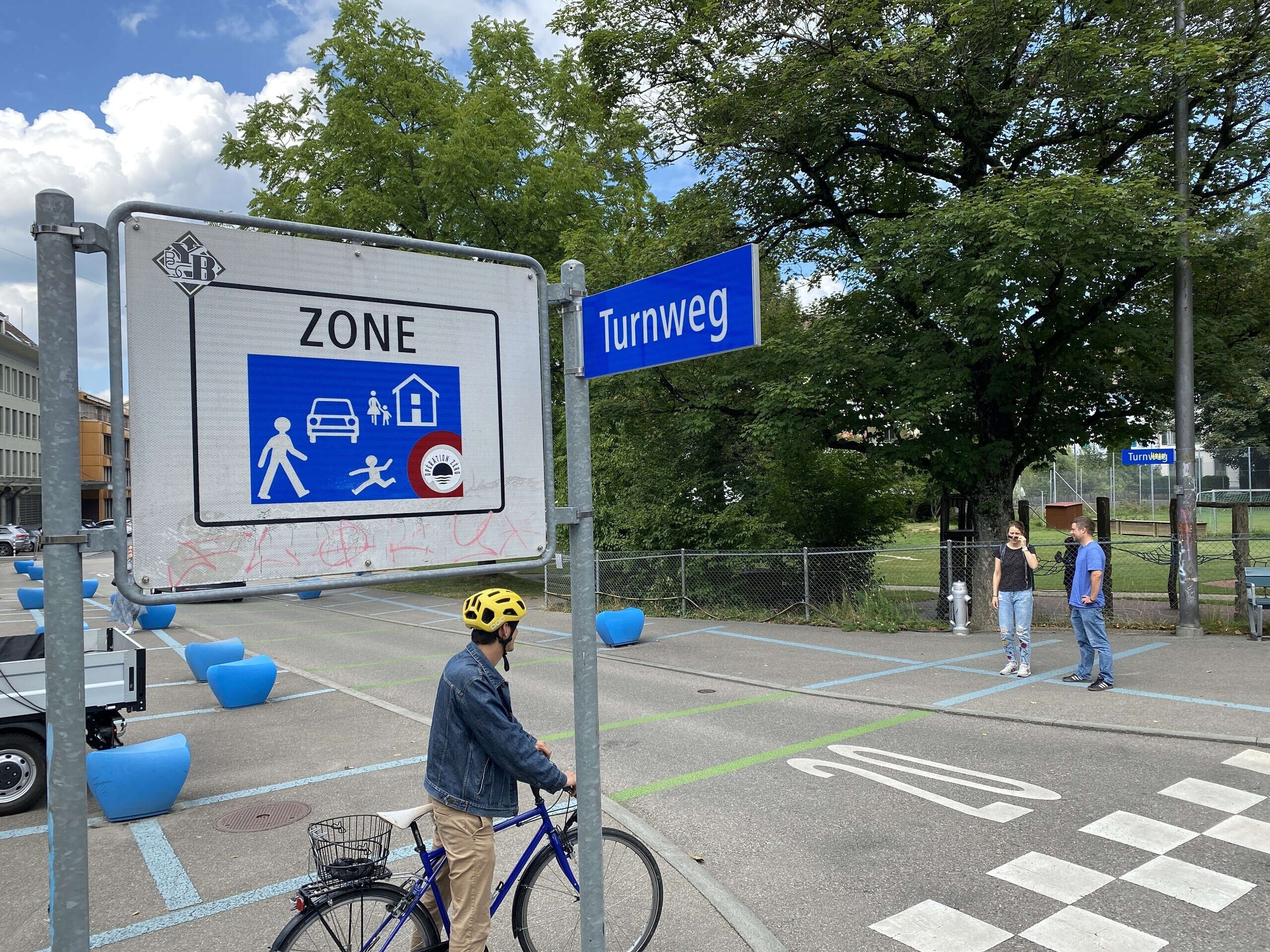 Begegnungszone Fussgänger Velofahrer Verkehrsberuhigung